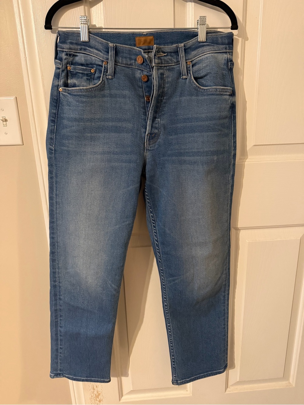 MOTHER Men's Light Blue Straight-Leg Jeans